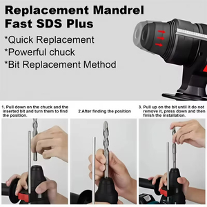 <span class=keywords><strong>Marteau</strong></span> perforateur rotatif sans fil <span class=keywords><strong>Makita</strong></span> DHR242 <span class=keywords><strong>18V</strong></span>, sans balais, SDS Plus, 3 fonctions, pour travaux de maçonnerie et de béton - Product Image 5
