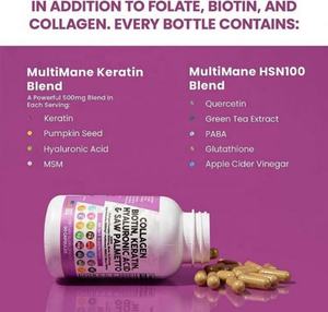 Cápsulas de Colágeno con Logotipo Personalizado para Cabello, <span class=keywords><strong>Piel</strong></span> y Uñas, <span class=keywords><strong>Bloqueador</strong></span> de DHT con Vitamina E, para Adultos, No Apto para Mujeres Embarazadas - Product Image 4