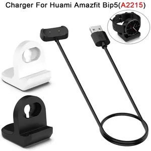 Cargador USB para Huami <span class=keywords><strong>Amazfit</strong></span> <span class=keywords><strong>Bip</strong></span> 5 <span class=keywords><strong>Bip</strong></span> <span class=keywords><strong>U</strong></span>, Cable de Carga USB, Base de Carga Rápida para <span class=keywords><strong>Amazfit</strong></span> GTR GTS 2e GTS2 GTR2 GTR T-Rex <span class=keywords><strong>Pro</strong></span> - Product Image 2