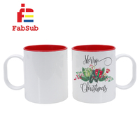 Tasse de sublimation de haute qualité tasse de couleur intérieure en polymère de 11 oz tasses de sublimation personnalisables de logo personnalisé pour le transfert de chaleur