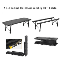 Table de camping modulaire IGT portable avec évier - Alliage d'aluminium, étanche, réglable en hauteur, pliable, mobilier d'extérieur, barbecue, cuisine