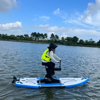 Vélo aquatique gonflable pliable SUP, planche à pédales SUP, bateau aquatique, vélo aquatique renforcé anti-dérapant pour les loisirs