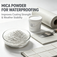 Poudre de mica blanc de qualité industrielle, muscovite séricite haute pureté, taille de particules uniforme, plusieurs options de granulométrie pour peinture et plastique
