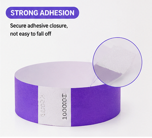 Fluorescent Tyvek Wristbands 5 Bright Colors 19mm Width Non-Toxic Paper Waterproof Environmental Friendly Folk Art Casual Style - Product Image 4