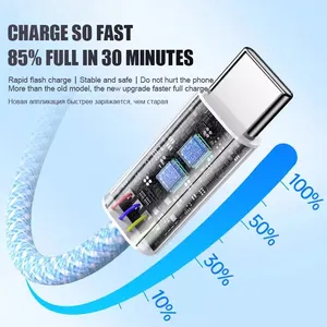 1-50 pièces Câble de charge rapide PD 60W Type-C <span class=keywords><strong>original</strong></span> pour transmission de données compatible <span class=keywords><strong>iPhone</strong></span> 13/14/12/<span class=keywords><strong>11</strong></span>/17/Air 15/16 <span class=keywords><strong>Pro</strong></span> Max Plus - Product Image 5