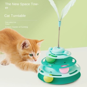 Cối Xay Gió bàn xoay bóng cho mèo New nhựa Kitten đồ chơi với Stick cắn pet đồ chơi cho mèo Giáo Dục Các mặt hàng nhựa biểu tượng tùy chỉnh - Product Image 3