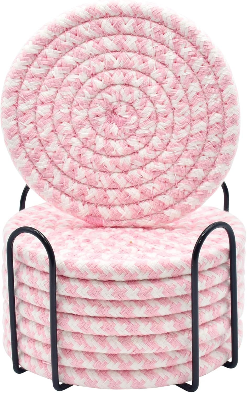 Rayures roses et blanches