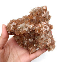 Kualitas Tinggi Kristal Alami Besar Oranye Paragonite Cluster Spesimen Mineral Batu Mentah untuk Dekorasi