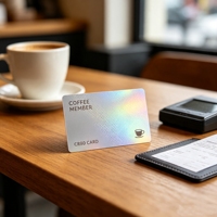 Tarjetas Inteligentes RFID NFC con Chip F08 de 13.56MHz, Personalizadas con Efecto Holográfico de PVC, Resistentes al Agua y a la Intemperie, para Miembros VIP de Hoteles y Negocios