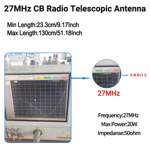 Antena CB Telescópica de Mano de 27MHz, SMA-Hembra/SMA-Hembre/BNC, 130MM, Resistente al Agua IPX7, Ganancia de 2dBi, para <span class=keywords><strong>Walkie</strong></span> Talkie Quansheng <span class=keywords><strong>Cobra</strong></span> - Product Image 5