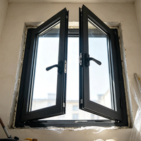 Fenêtre à battant en acier plastique insonorisée, design postmoderne, style ouverture à bascule, pour maison de campagne auto-construite