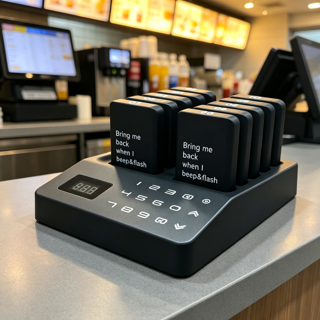 Lida LDDZ314 Wireless Guest Pager System 10 Coasters 200m Range Queue Calling Beep Flash Buzzer Multi-Use Restaurants Hospitals