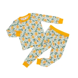 Wholesale Newborn Kids Clothing Spring Toddle Viscose Pajamas Long Sleeve Baby Boys Clothes Sets