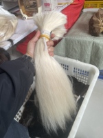 Harga Grosir Rambut Manusia Eropa Mentah Warna Pirang Platinum 60B Super Tipis Genius Weft Rambut Rusia Ekstensi Anyaman Tak Terlihat