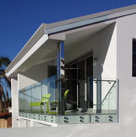 Système de balustrade en verre intérieur YL METAL, support rond en acier inoxydable noir