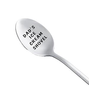 Personalized Stainless Steel Coffee Ice Cream Spoon Laser Engraved Logo for <b>Christmas</b> Wedding Gifts for Serving Ice Cream Tubs - Product Image 1
