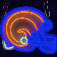 Collier LED néon personnalisable avec logo de football, livraison rapide, chaîne pour fans, idéal pour le sport et le divertissement