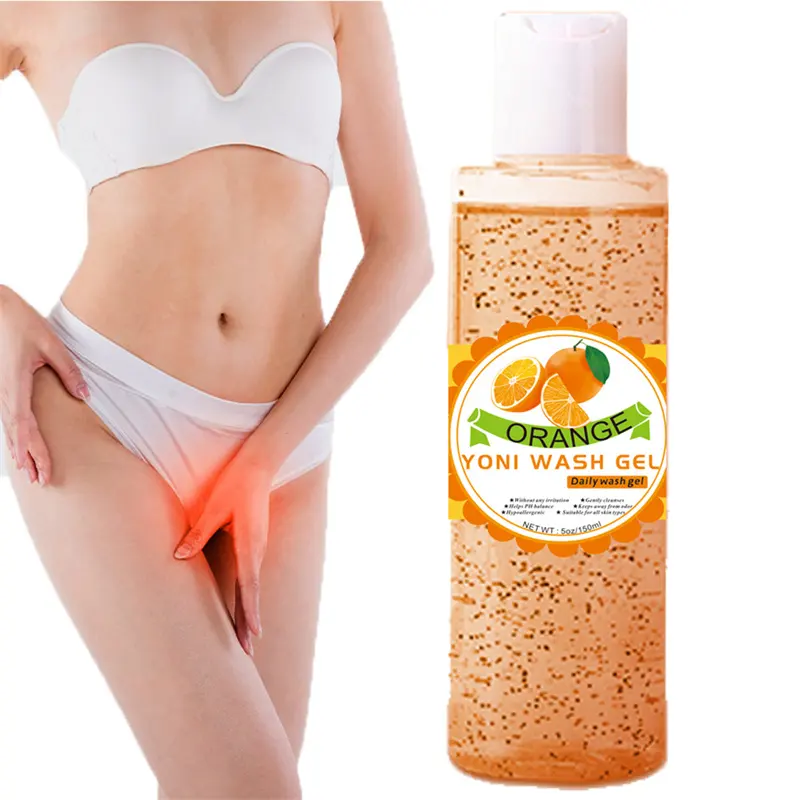 YONI WASH odore blocco schiuma femminile lavaggio Yoni lavaggio intimo detergente Gel schiumogeno arancione rimuovi batterico