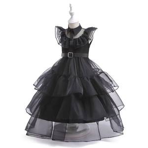Costume de princesse gothique noire pour filles, Halloween, HP, longue robe en tulle vintage, performance scénique, cosplay, carnaval, déguisement - Product Image 5