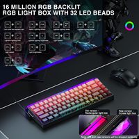 Teclado Aula Hero68 HE de 68 Teclas, Conexión de Alta Velocidad, Anti-Ghosting, Resistente al Aceite, Accesorios para Juegos Competitivos