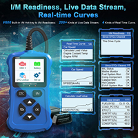 Escáner de coche V600 OBD2 herramienta de diagnóstico CAN para todos los coches 1996 + OBDII leer y borrar códigos de motor azul-1 año de garantía