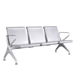 ม้านั่งสแตนเลส Hengfa Yumin รุ่น ST301 สำหรับนั่งรอ 4 หรือ 5 ที่นั่ง พร้อมราวจับ สำหรับพื้นที่สาธารณะ - Product Image 2