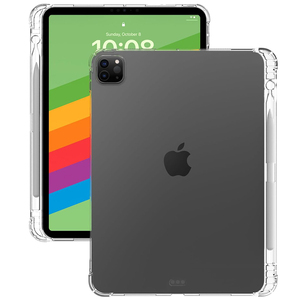 Étui souple en TPU pour <span class=keywords><strong>iPad</strong></span> <span class=keywords><strong>Pro</strong></span> 11 pouces (2024/2025) étui transparent ultra-mince <span class=keywords><strong>stylet</strong></span> porte-crayon fente mince dos clair housse de protection - Product Image 2