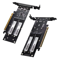 JEIFactory 4x NVMe PCIe 4,0 Tarjeta adaptadora 256Gbps X16 Bifurcación Compatible con RAID 0/1/5 para M.2 SSD HDD Enclosure Categoría de producto