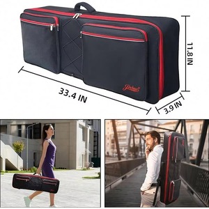 Sac de transport pour clavier 61 touches, rembourré, imperméable, sur mesure, fabriqué par une usine BSCI, pour orgue électronique. - Product Image 5