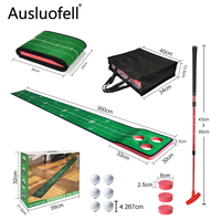 Nouveau design Golf Sport rembourré mousse 3*0.3M gamme vert pente tapis pliant télescopique Putter pour adultes enfants mettre la pratique