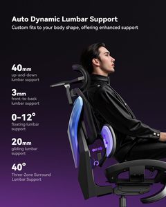 <span class=keywords><strong>AutoFull</strong></span> G7 3-Zone Dynamic Lumbar Support 360 ° Apoyabrazos CloudTech Mesh 140 ° Reclinable Oficina Ergonómica Silla de juego con reposapiés - Product Image 2