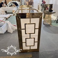 Nouvelle Arrivée Table de Bar en Acier Inoxydable Doré Mobilier de Mariage Grande Table Vente Chaude