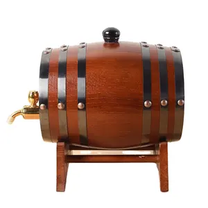 定制标志经典派对木制冷却器3l木桶条纹橡木葡萄酒啤酒桶家用