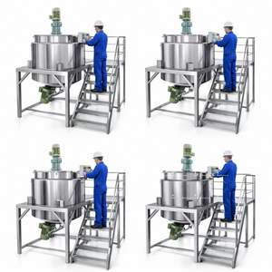 Ligne de production de savon liquide, shampoing et détergent en acier inoxydable 304 316L, cuve de mélange, machine de fabrication de crèmes cosmétiques - Product Image 4