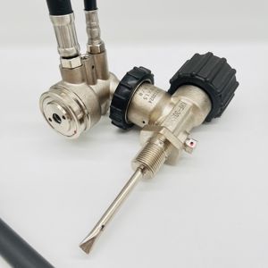 Valve SCBA connectée avec avertissement d'alarme de sifflet de régulation de pression au régulateur de basse pression pour <span class=keywords><strong>bouteille</strong></span> d'air avec deux connecteurs - Product Image 2