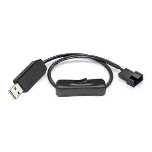 12V Step UP Boost <span class=keywords><strong>USB</strong></span> ถึง 3 พิน 4pin พัดลมพีซี PWM เปิดปิดสวิตช์สายเคเบิลอะแดปเตอร์ไฟ - Product Image 3
