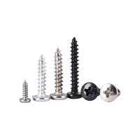 Vis autotaraudeuses à tête cylindrique large Phillips, vis à tête BA, fixations pour haut-parleurs M2 M3 M3.5 M4 en acier au carbone nickelé noir