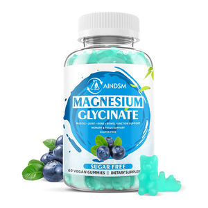 Gummies au magnésium glycinate pour la relaxation, vente chaude, végétaliennes, améliorent la santé cardiaque et osseuse - Product Image 1