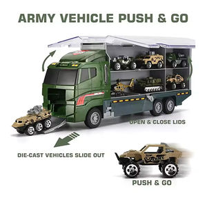 Enfants Simulation Jeux Militaires Camion Conteneurs Transport Militaire <span class=keywords><strong>Mini</strong></span> Bataille Moulé Sous Pression Jouets Voiture Transporteur Camion Jouet - Product Image 6