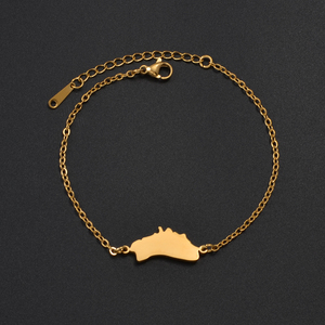 Bracelet carte de Minorque (<span class=keywords><strong>Espagne</strong></span>) en acier inoxydable pour femmes et filles, 1 pièce # 563762 - Product Image 3