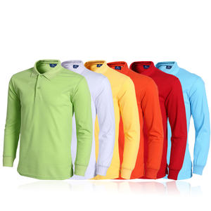 Polo a Maniche Lunghe Personalizzabile con Logo, CVC 60% Cotone, Peso Elevato 260g, <span class=keywords><strong>T</strong></span>-<span class=keywords><strong>Shirt</strong></span> Polo a Maniche Lunghe da <span class=keywords><strong>Uomo</strong></span> - Product Image 3