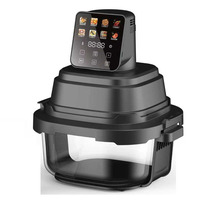 267161 Freidora de Aire Digital Multifuncional de 1300W con Recipiente de Vidrio de 4L y 360°