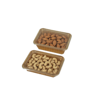 Boîte de rangement pour fruits secs et noix, en plastique PET doré de luxe, pour fruits mélangés, pâtisseries et confiseries, noix, dattes, emballage multi-usages