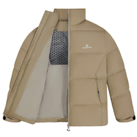 Veste thermochromique décontractée respirante en duvet de canard 95% avec fermeture éclair épaisse pour hommes et femmes