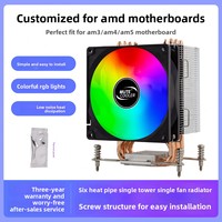 Refroidisseur de processeur silencieux de 12 cm avec quatre caloducs en cuivre-aluminium et contrôle intelligent de la température
