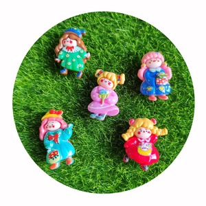 Résine Kawaii dessin animé <span class=keywords><strong>Clown</strong></span> fille Flatback Figurines Scrapbook bricolage fête épingle à cheveux embellissements artisanat accessoires - Product Image 4