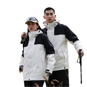 Nouveau 3-en-1 détachable <span class=keywords><strong>2</strong></span> pièces pour hommes et femmes vêtements d'assaut d'extérieur imperméable coupe-vent chaud fermeture éclair taille XL à capuche - Product Image 5