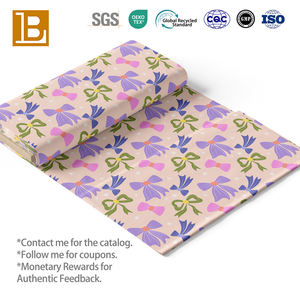 Tela Popelina 100% Algodón, Estampado de Flores y <span class=keywords><strong>Lazo</strong></span> a Cuadros, Moderna y Linda, Personalizable, para Ropa de Dormir y Vestidos - Product Image 5