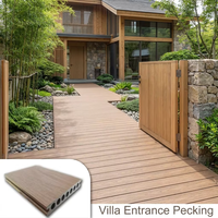 Plancher extérieur en composite bois-plastique WPC avec grain de bois en relief 3D