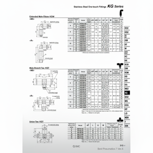 นิวเมติก SMC ฟิตติ้งแบบ one-touch KGT04-M5ชิ้นส่วนนิวเมติก - Product Image 1